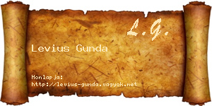 Levius Gunda névjegykártya